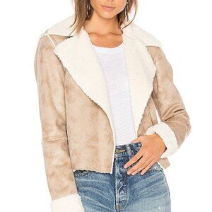 Splendid Faux Leather and Shearling Jacket